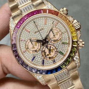 VSF Super Clone Rainbow Daytona – Full Pavé × Rose Tone
