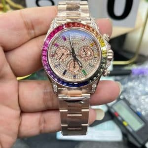 VSF Super Clone Rainbow Daytona – Full Pavé × Rose Tone