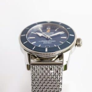 Super Clone Breitling Superocean Heritage II Blue Dial Mesh Bracelet BLS Factory China Replica Edition