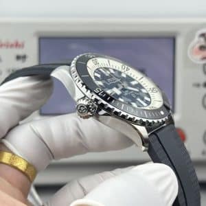 Super Clone Breitling Superocean 44 Camouflage Dial Stainless Steel Black Rubber Strap — BLS Factory