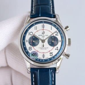 Super Clone Breitling Premier Chronograph 42 Blue-Silver Bi-Color Dial – KB Factory