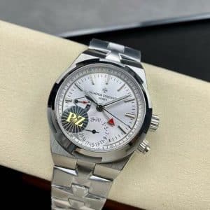 Super Clone Vacheron Constantin Overseas Dual Time 7900V/110A-B333 Silver Dial Stainless Steel PZ Factory