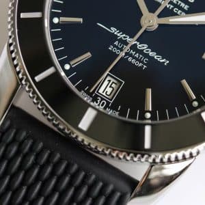 Super Clone Breitling Superocean Heritage II Black Dial Black Bezel Rubber Strap BLS Factory China Replica Edition