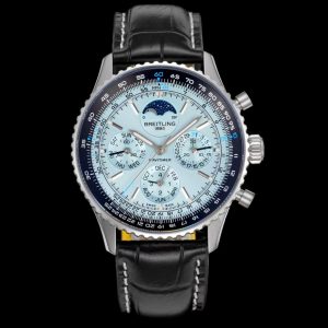 Breitling Navitimer Moonphase Calendar Super Clone – BLS Factory Silver Case Ice Blue Dial Edition