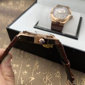 Vacheron Constantin Overseas 4500V Style (Three-Hand Date) · 41mm · Rose-Gold Tone Case · White Dial · Leather Strap · MKS Factory · Citizen 9019 Automatic (Low-Cannon-Pinion, Zero-Fault Architecture)