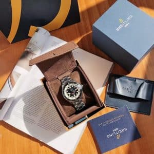Super Clone Breitling Superocean 44 Blue Dial Stainless Steel Black Rubber Strap BLS Factory