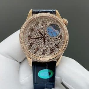 YMS Factory Super Clone Vacheron Constantin Traditionnelle Moon Phase Ref. 83570/000R-9915 Pavé Dial Replica