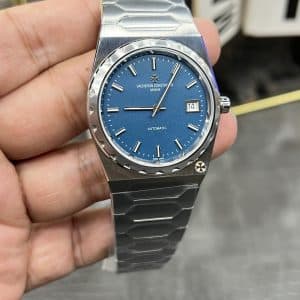 Super Clone Vacheron Constantin Historiques 222 37mm Blue Dial Steel Case Integrated Bracelet TW Factory