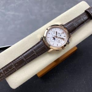 Super Clone Vacheron Constantin Traditionnelle 43175/000R Style 41mm Silver Dial Rose Gold Case Leather Strap TW Factory
