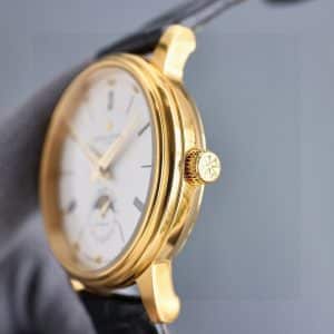 Super Clone Vacheron Constantin Historiques 47101 40mm White Dial Yellow Gold Case Leather Strap TW Factory