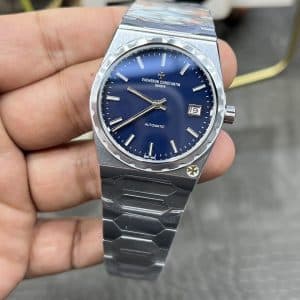 Super Clone Vacheron Constantin Historiques 222 37mm Blue Dial Steel Case Integrated Bracelet TW Factory