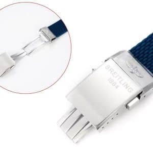 Super Clone Breitling Superocean Heritage Chronograph 44 Blue Dial Stainless Steel Black Rubber Strap BLS Factory V2