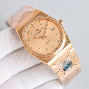 Super Clone Vacheron Constantin Historiques 222 37mm Black Dial Rose Gold Case Integrated Bracelet VC+ Factory