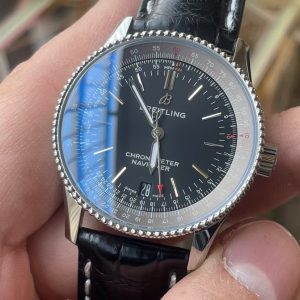 Breitling Navitimer Super Clone – TW Factory 35mm Steel Case Black Dial on Italian Calf Leather
