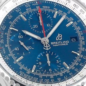 Breitling Navitimer Super Clone – BLS Factory Stainless Steel Blue Dial on Nubuck Leather