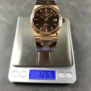 Super Clone Vacheron Constantin Historiques 4200H/000R-9359 37mm Brown Dial Rose Gold Case Integrated Bracelet SJ Factory