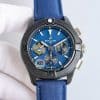 Super Clone Breitling Avenger 45 Blue Dial Black Steel Tactical Strap KB Factory