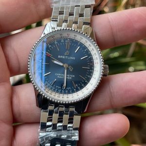 Breitling Navitimer GMT Super Clone – VS Factory V9 Stainless Steel Deep Navy Blue Dial on Bracelet