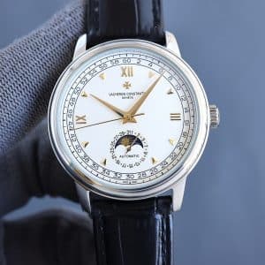 Super Clone Vacheron Constantin Historiques 47101 40mm White Dial Steel Case Leather Strap TW Factory