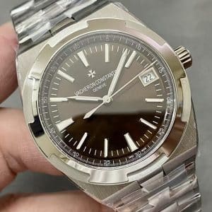 Super Clone Vacheron Constantin Overseas 41mm Brown Dial Stainless Steel Integrated Bracelet MKS Factory