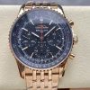 rose-gold toned chronograph on a full metal bracelet