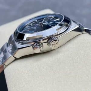 Super Clone Vacheron Constantin Overseas Dual Time 41mm Blue Dial Stainless Steel Bracelet BBS Factory