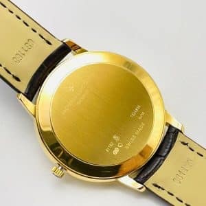 Super Clone Vacheron Constantin Patrimony 40mm Champagne-Ivory Dial Yellow-Gold Case Brown Leather Strap MKS Factory (Ref. 81180 · 9039 Ultra-Thin Movement)