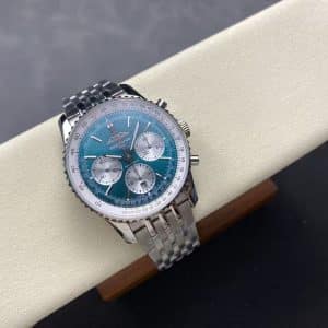 Super Clone Breitling Navitimer 43 Turquoise Blue Dial Steel Bracelet by BLS Factory