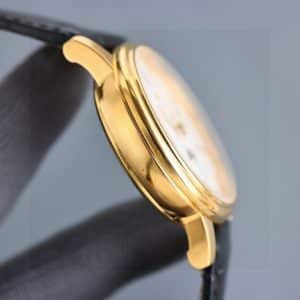 Super Clone Vacheron Constantin Historiques 47101 40mm White Dial Yellow Gold Case Leather Strap TW Factory