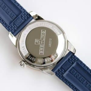 Super Clone Breitling Superocean Heritage II White Dial Blue Bezel Blue Rubber BLS Factory China Replica Edition
