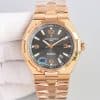Super Clone Vacheron Constantin Overseas 42mm Black Dial Rose-Gold Stainless Steel Bracelet KB Factory