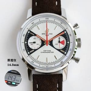 Super Clone Breitling Top Time 41 Zorro Dial Stainless Steel Leather Strap BLS Factory