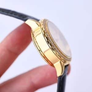 Super Clone Vacheron Constantin Égérie 4605F/000R-B496 36.5mm White Dial Rose Gold Case Leather Strap ZF Factory