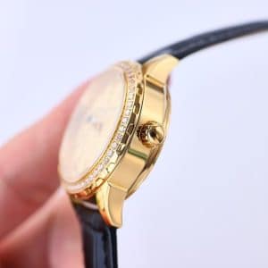 Super Clone Vacheron Constantin Égérie 4605F/000R-B496 36.5mm White Dial Rose Gold Case Leather Strap ZF Factory