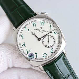 Super Clone Vacheron Constantin Historiques 4200H 40mm Off White Dial Steel Case Leather Strap KB Factory