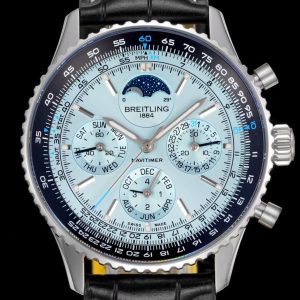 Breitling Navitimer Moonphase Calendar Super Clone – BLS Factory Silver Case Ice Blue Dial Edition