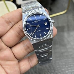 Super Clone Vacheron Constantin Historiques 222 37mm Blue Dial Steel Case Integrated Bracelet TW Factory