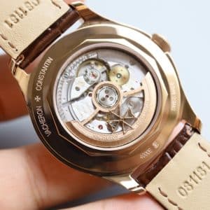 Super Clone Vacheron Constantin Fiftysix 40mm Brown Complete Calendar Dial Pink Gold Case Leather Strap MX Factory