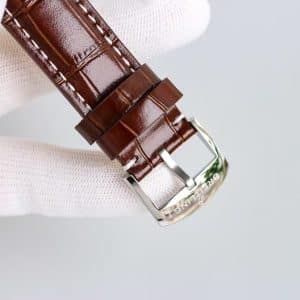 Super Clone Breitling Premier Chronograph 42 Silver-White Dial Stainless Steel Black Leather BLS Factory