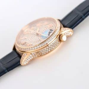 YMS Factory Super Clone Vacheron Constantin Égérie Moon Phase Ref. 8005F/000R-B958 Diamond Dial Replica