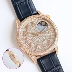 YMS Factory Super Clone Vacheron Constantin Égérie Moon Phase Ref. 8005F/000R-B958 Diamond Dial Replica