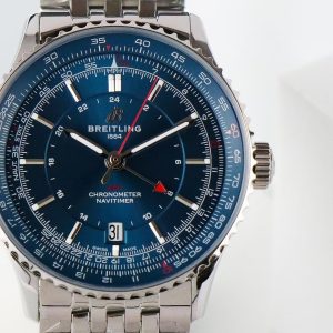 Breitling Navitimer GMT Super Clone – H8 Factory Stainless Steel Deep Blue Dial on Bracelet