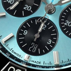 Super Clone Breitling Chronomat 42 Ice Blue Dial Black Subdials Stainless Steel Pilot Bracelet BS Factory