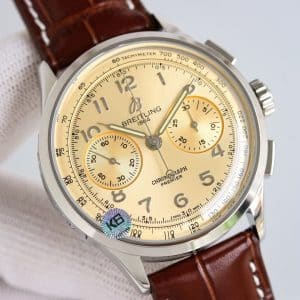 Super Clone Breitling Premier Chronograph 42 Champagne Dial – KB Factory