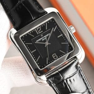 Super Clone Vacheron Constantin Historiques Square 36mm White Dial Steel Case Leather Strap VC+ Factory
