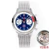 Super Clone Breitling Top Time 41 “Shelby Cobra” Blue Dial Stainless Steel Mesh Bracelet BLS Factory