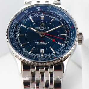 Breitling Navitimer GMT Super Clone – H8 Factory Stainless Steel Deep Blue Dial on Bracelet