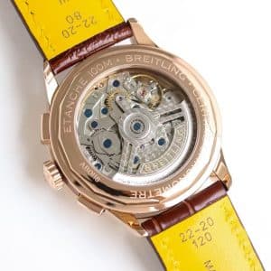 Super Clone Breitling Premier Chronograph 42 Ivory Dial Rose-Gold Tone Case Brown Leather BLS Factory
