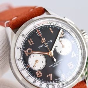 Super Clone Breitling Premier – KB Factory (Black Dial / White Subdials / Copper Numerals)