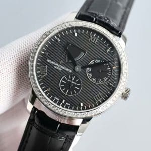 Super Clone Vacheron Constantin Traditionnelle 40mm Black Guilloché Dial Multi-Complication KM Factory